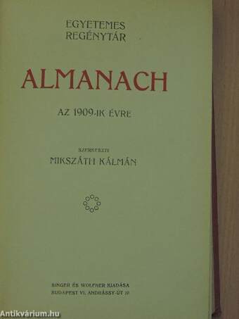 Almanach az 1909-ik évre