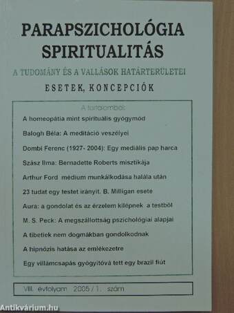 Parapszichológia-Spiritualitás 2005/1.
