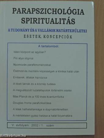Parapszichológia-Spiritualitás 2002/1.