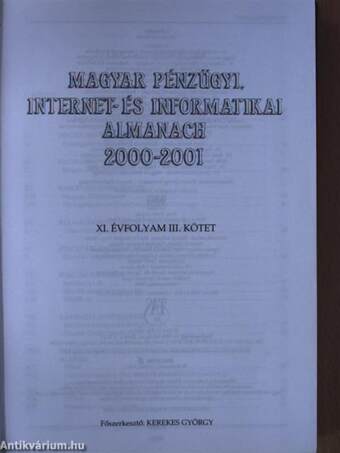 Magyar pénzügyi, internet- és informatikai almanach 2000-2001. III.