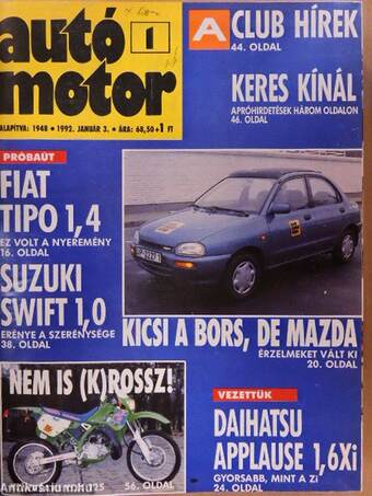 Autó-Motor 1992. január-december