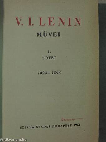 V. I. Lenin művei 1-39./Bibliográfia