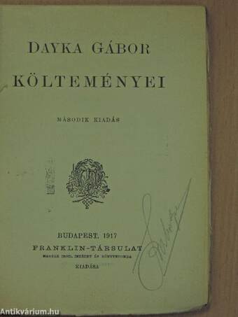 Dayka Gábor költeményei