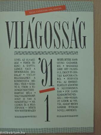 Világosság 1991. január-december