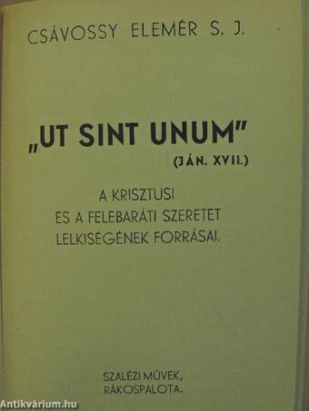 "Ut sint unum"