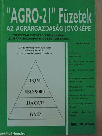 "AGRO-21" Füzetek 1998/19.