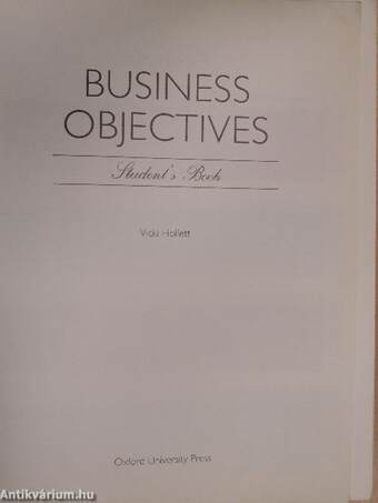 Business Objectives - Student's Book