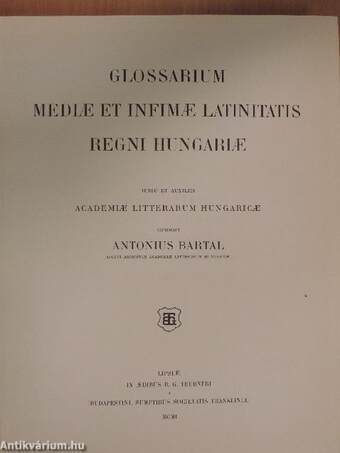 A magyarországi középkori latinság szótára 1901