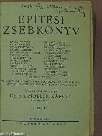 Építési zsebkönyv I-II.