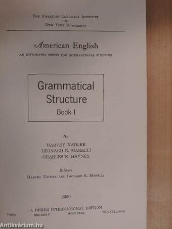 Grammatical Structure Book I.