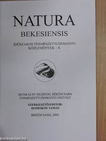 Natura Bekesiensis 4.