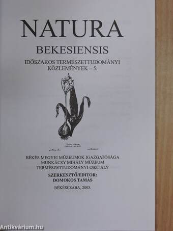 Natura Bekesiensis 5.