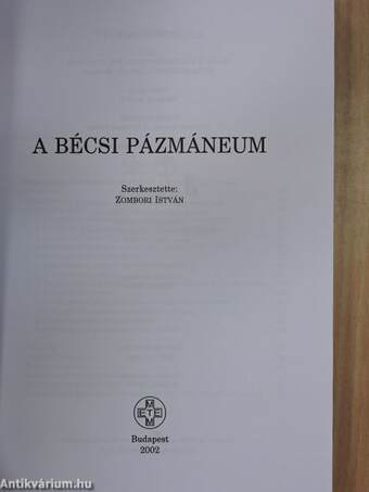 A bécsi pázmáneum