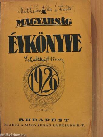 A Magyarság Évkönyve 1926