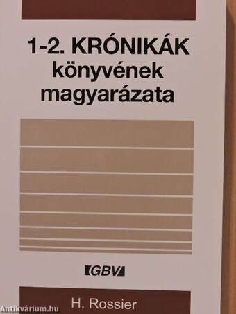 1-2. krónikák könyvének magyarázata