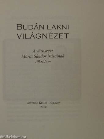 Budán lakni világnézet