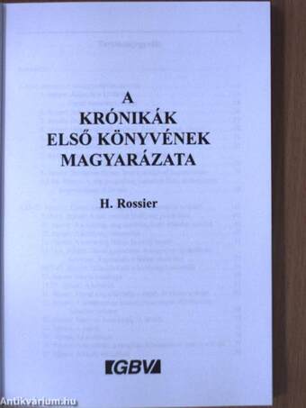 1-2. krónikák könyvének magyarázata