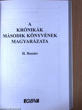 1-2. krónikák könyvének magyarázata