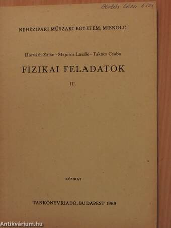 Fizikai feladatok III.