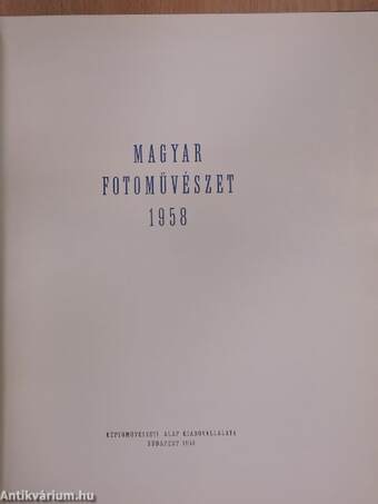 Magyar fotoművészet 1958