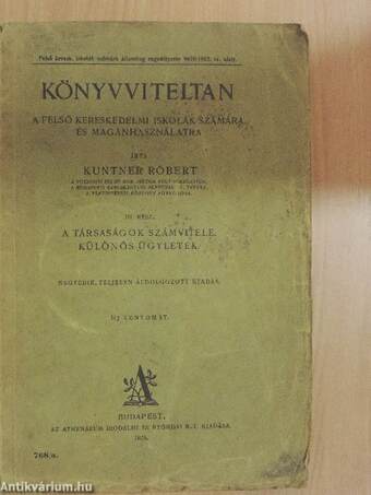 Könyvviteltan III./Mintagyűjtemény