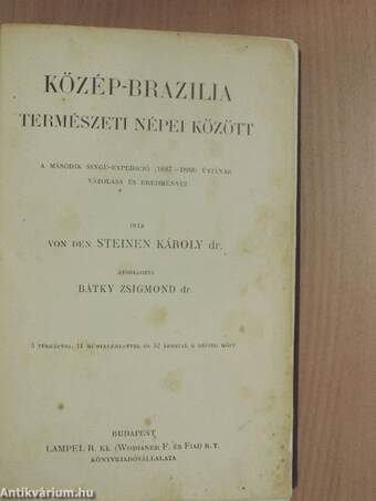 Közép-Brazilia természeti népei között