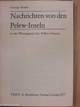 Nachrichten von den Pelew-Inseln