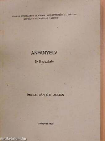 Anyanyelv 5-6. osztály