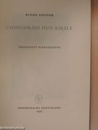 Csongorádi Hun király