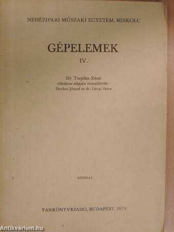 Gépelemek IV.