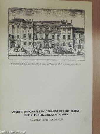 Operettkoncert a Magyar Köztársaság Bécsi Nagykövetségének épületében