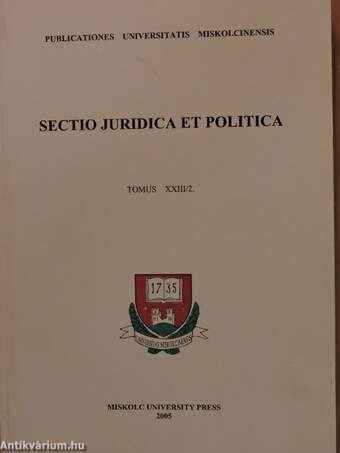Sectio Juridica et Politica Tomus XXIII/2. (töredék)