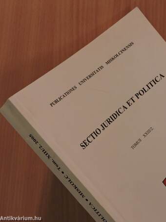 Sectio Juridica et Politica Tomus XXIII/2. (töredék)