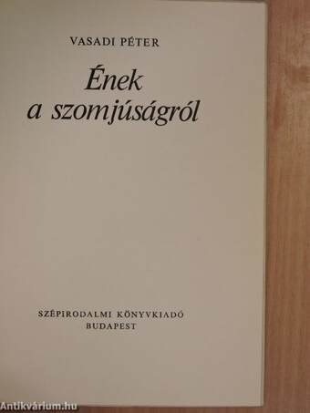 Ének a szomjúságról