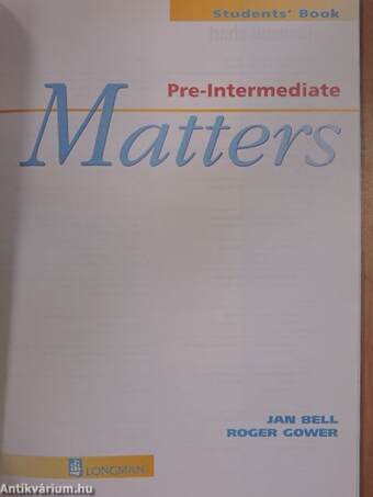 Matters - Pre-Intermediate - Students' Book