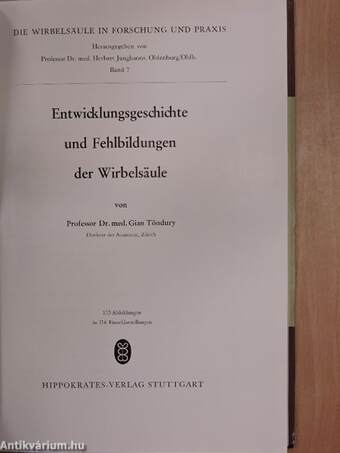 Entwicklungsgeschichte und Fehlbildungen der Wirbelsäule