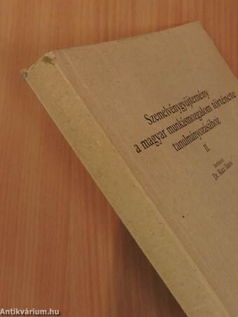 Szemelvénygyűjtemény a magyar munkásmozgalom története tanulmányozásához II. (töredék)