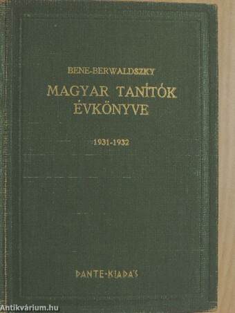 Magyar tanítók évkönyve 1931-32