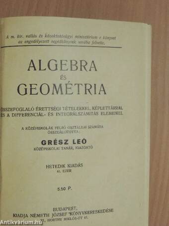 Algebra és geométria