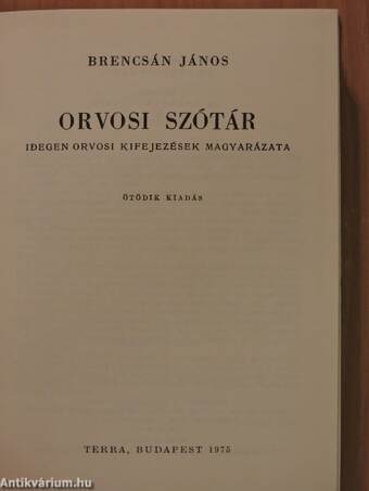 Orvosi szótár