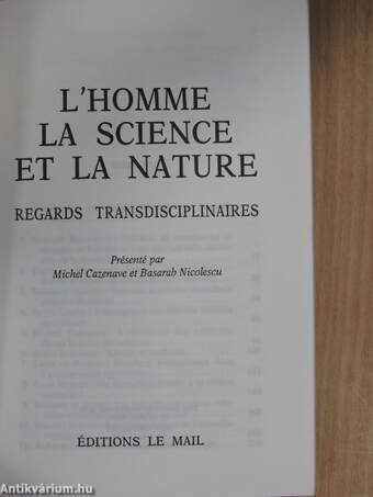 L'homme la science et la nature