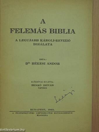 A felemás Biblia