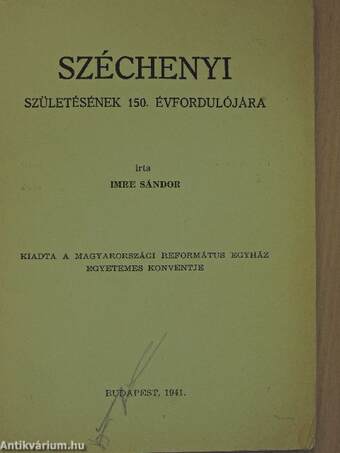 Széchenyi születésének 150. évfordulójára