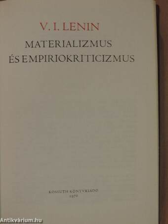 Materializmus és empiriokriticizmus