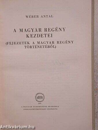 A magyar regény kezdetei