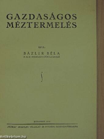 Gazdaságos méztermelés