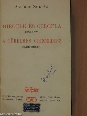 Giroflé és Girofla/A türelmes Grizeldisz