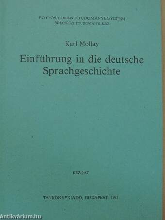Einführung in die deutsche Sprachgeschichte