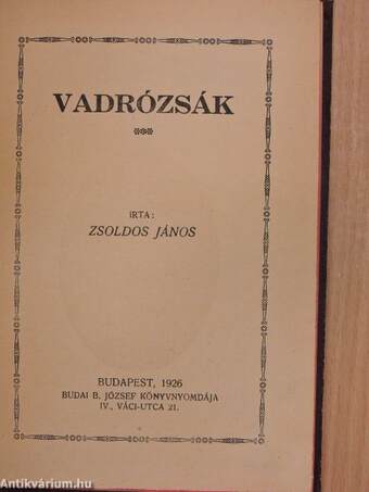 Vadrózsák