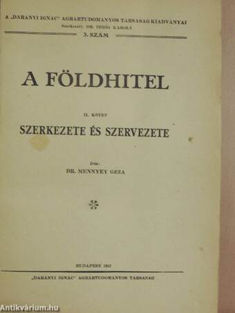 A földhitel II.